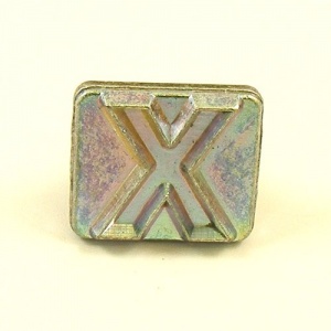 19mm Block Letter X Embossing Stamp